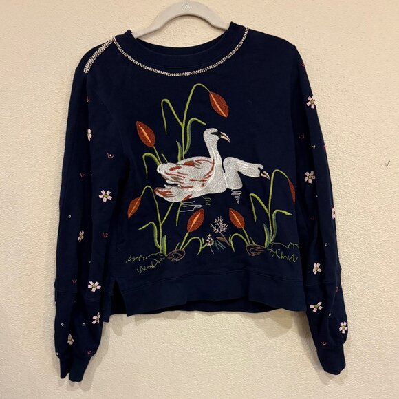Anthropologie Maeve Swan Lake Sweater - Sz S - Picture 2 of 4
